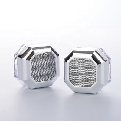 qualità  Other Empty Luxury Cosmetic Plastic Octangle Powder Jar With Strainer Loose Powder Compact Case fabbrica